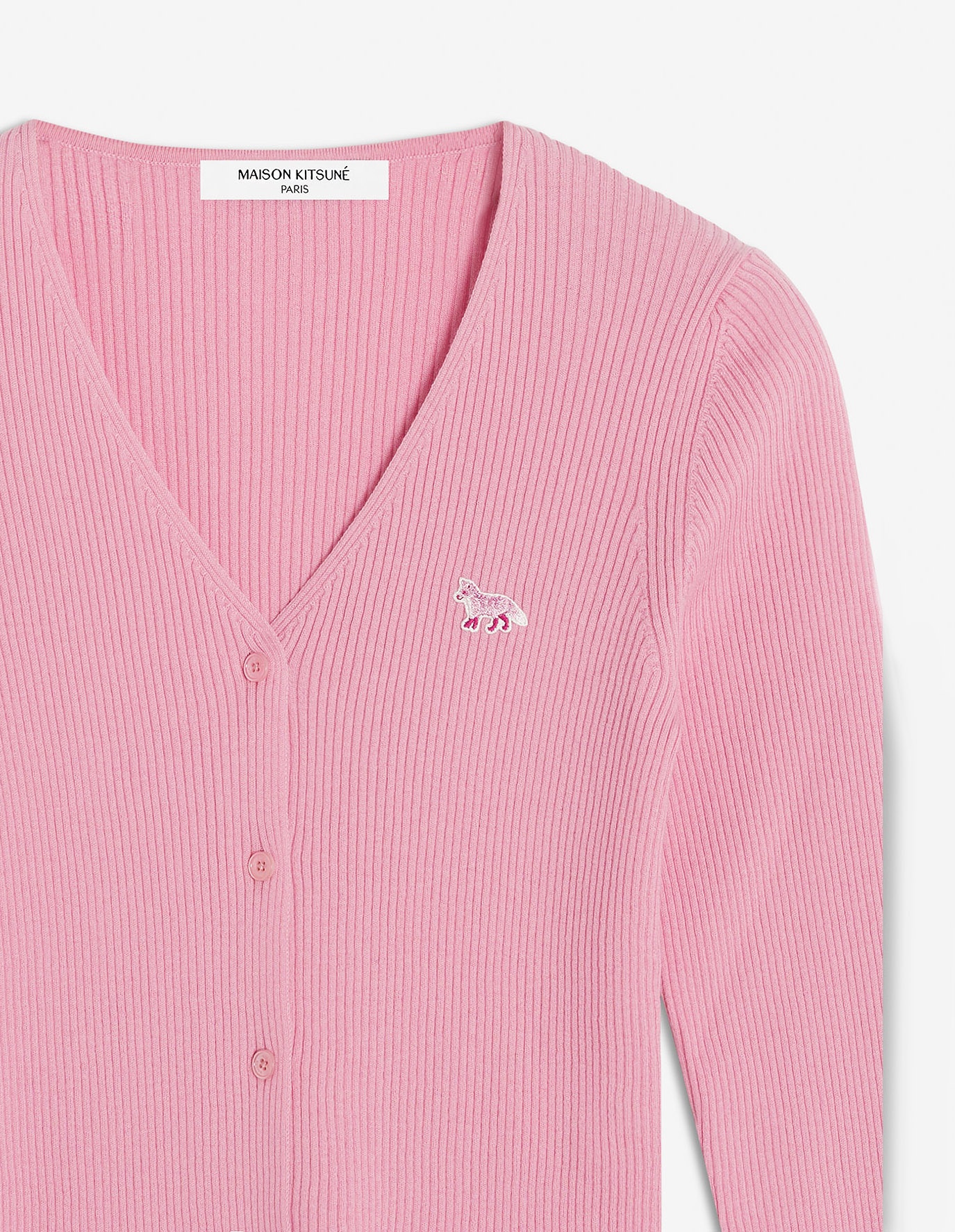 BABY FOX PATCH FINE RIBBED CARDIGAN - 7