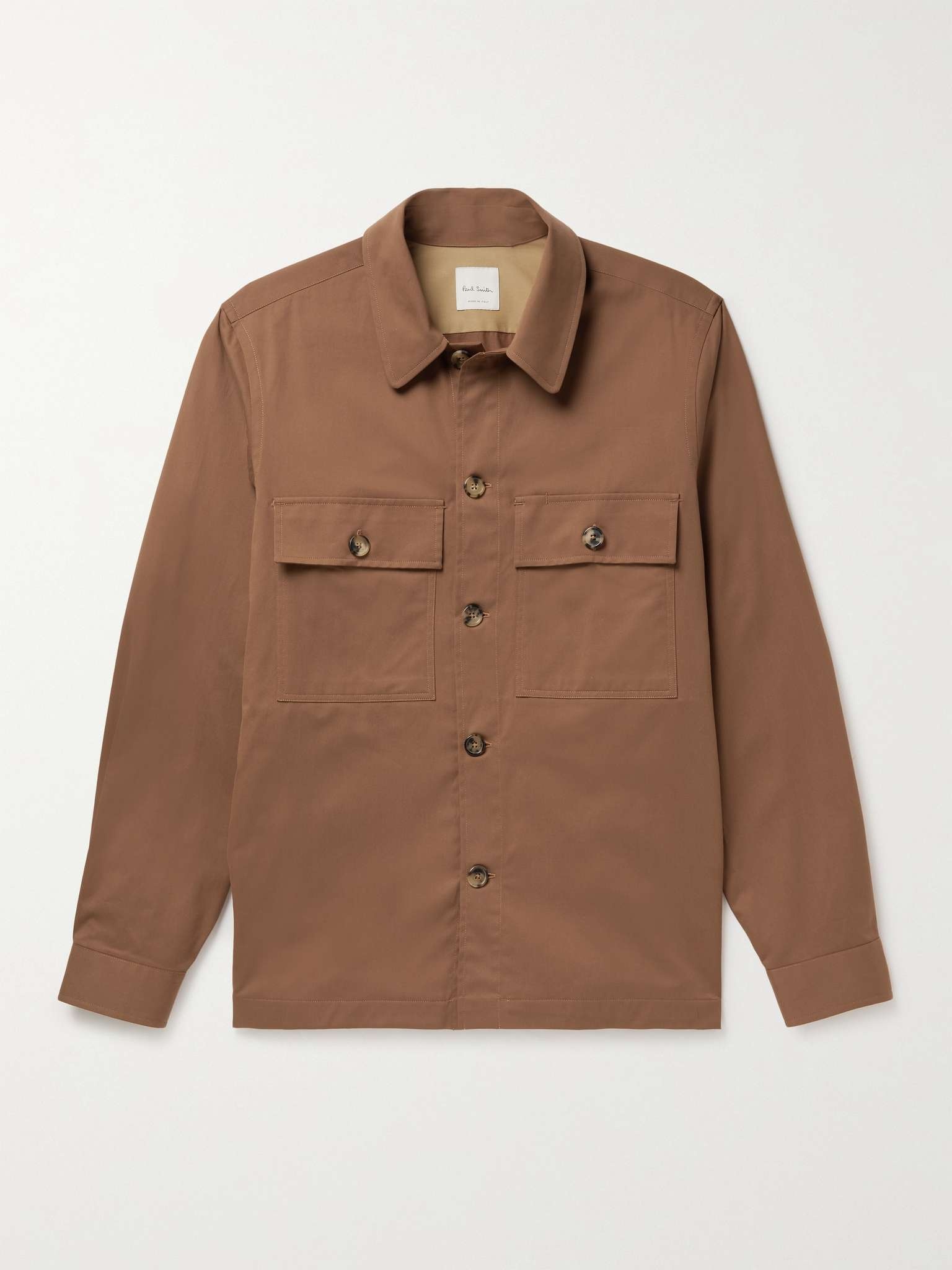 Stretch Organic Cotton-Twill Overshirt - 1