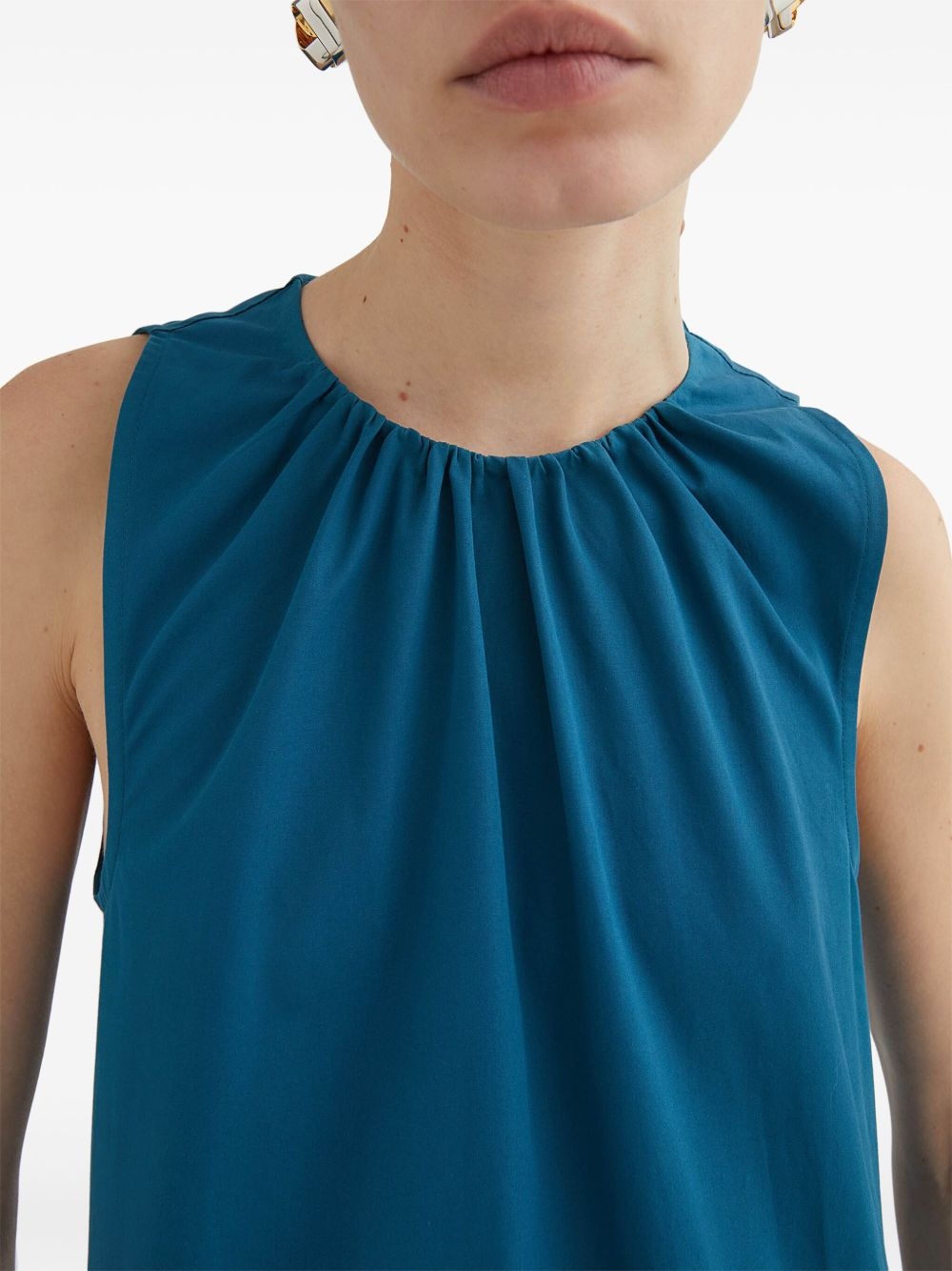 pleat-detail midi dress - 4