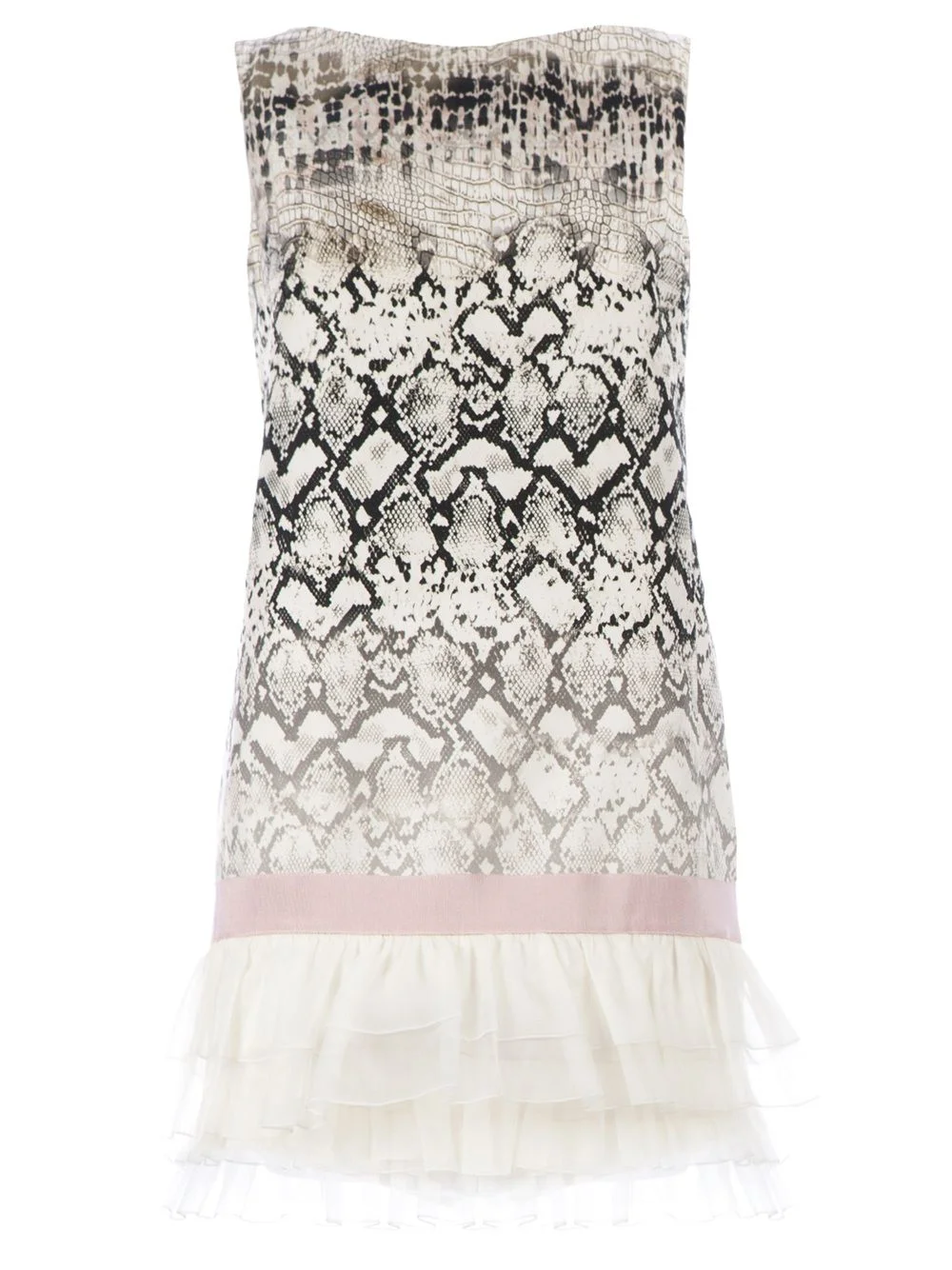 snake skin print dress - 1