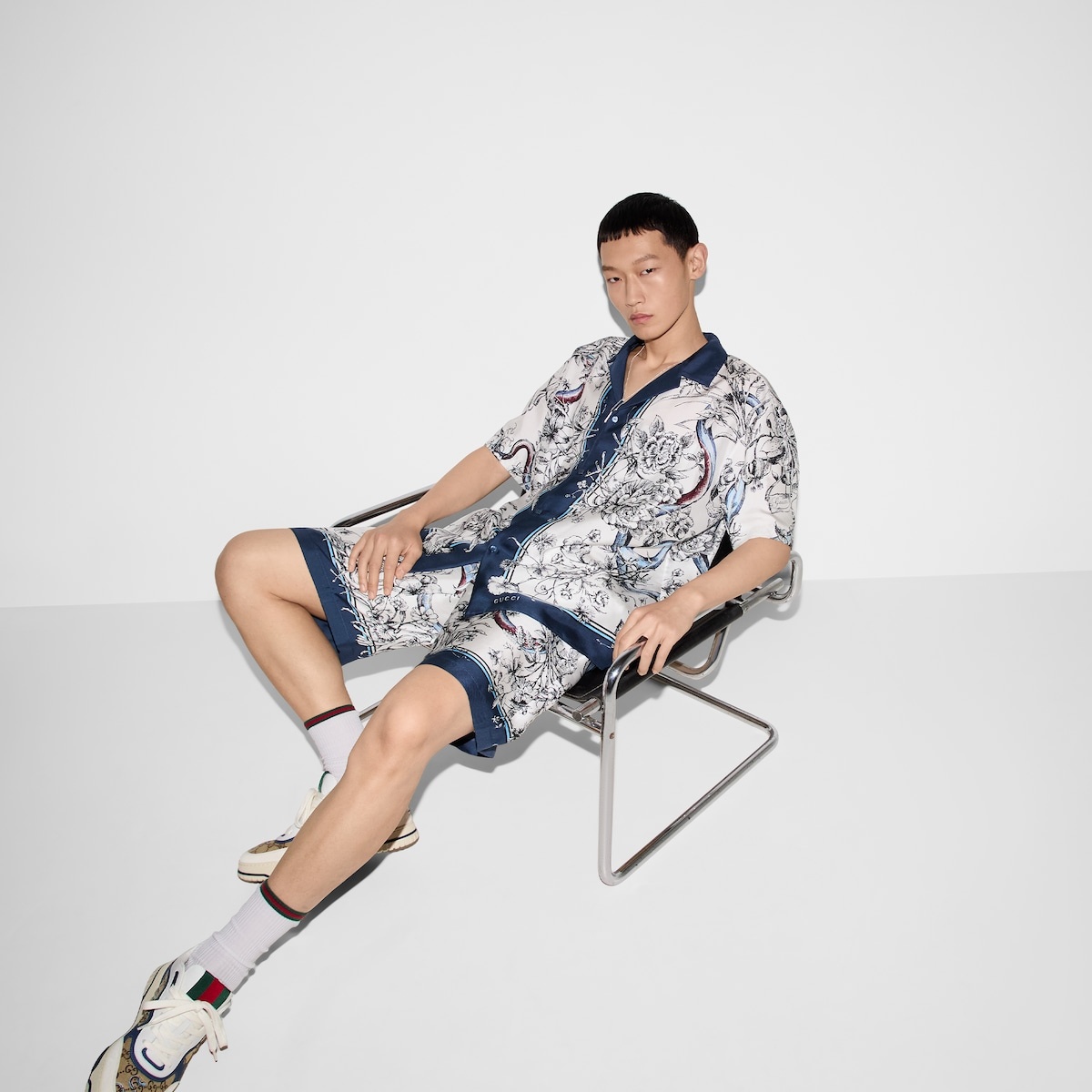 Printed silk shirt - 6