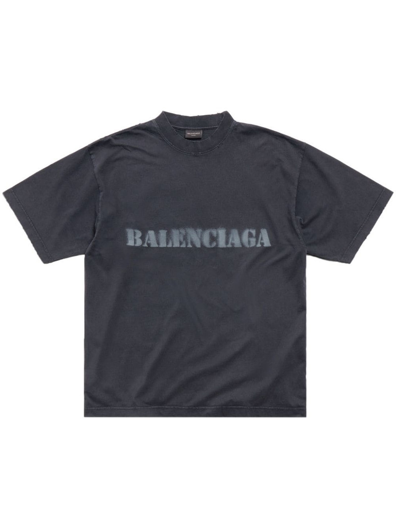 logo-print cotton T-shirt - 1