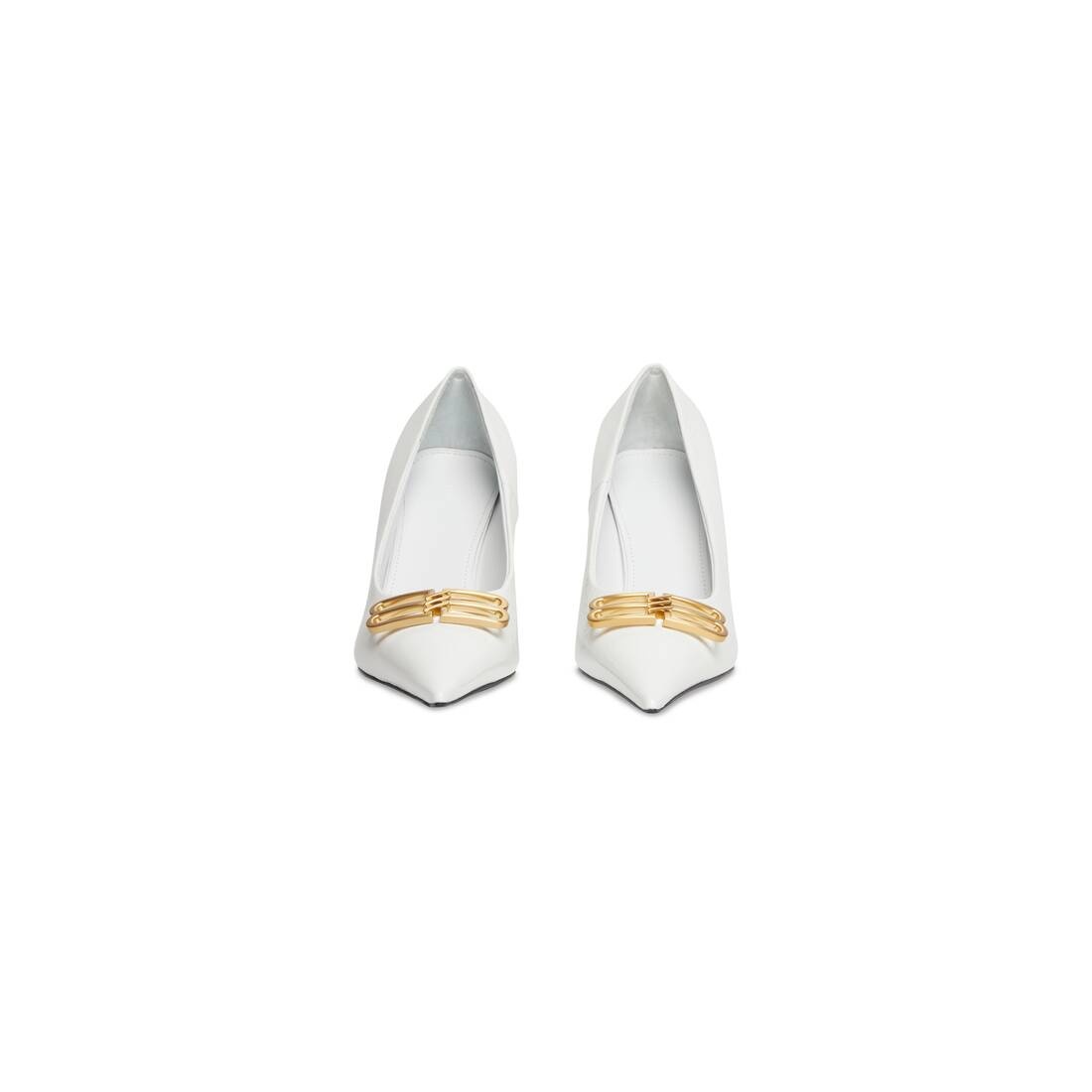 Women's Square Knife Bb 80mm Pump  in White - 3