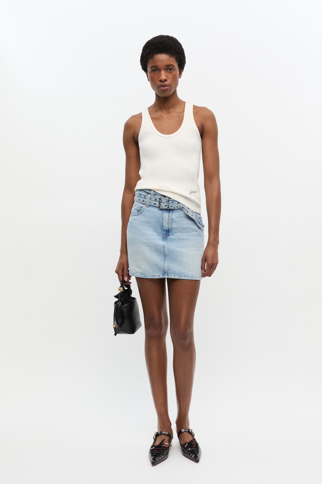 OFF-WHITE RIBBED TANK TOP - 3