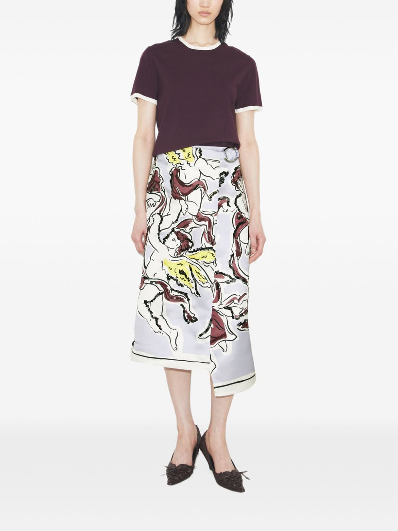 TORY BURCH printed satin skirt outlook