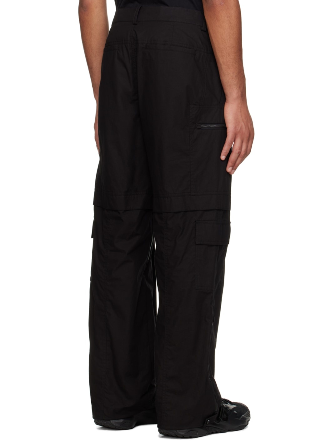 Black Vented Cargo Pants - 3