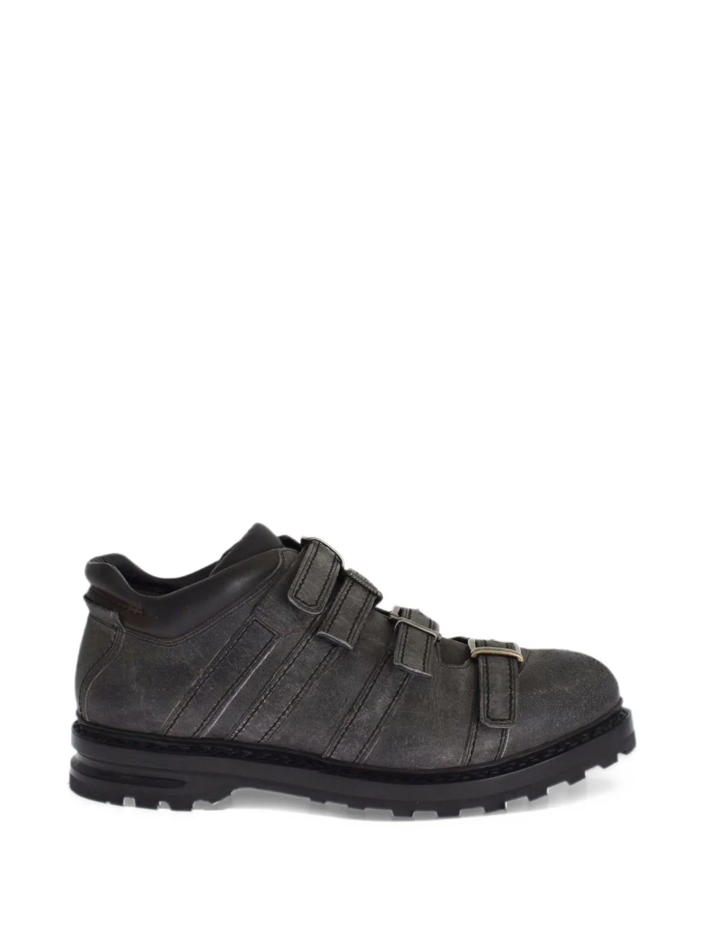 multi-strap buckle-fastening biker boots - 1