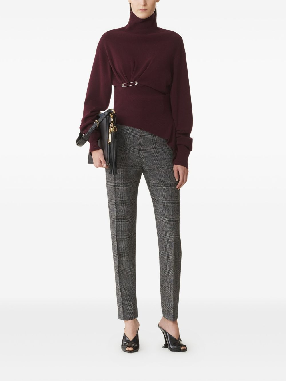high-neck safety-pin sweater - 2