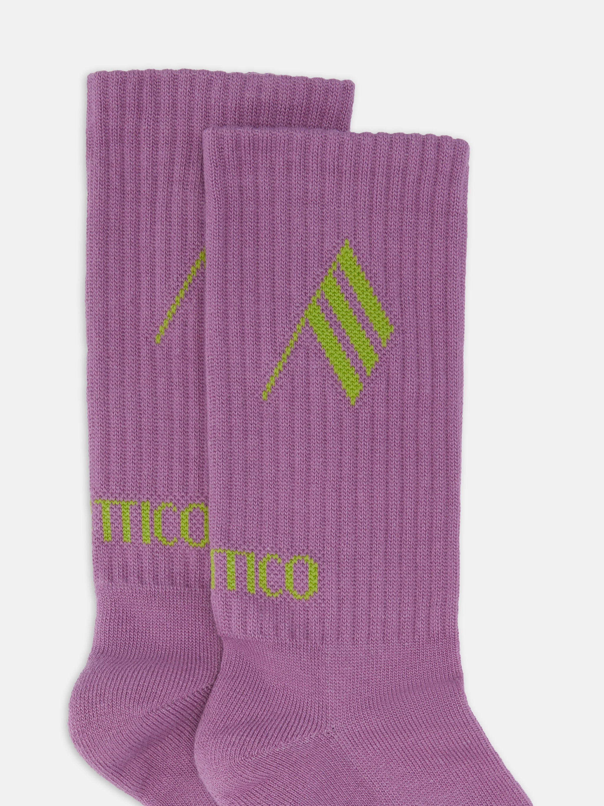 VIOLET AND LIGHT GREEN SHORT LENGTH SOCKS - 2