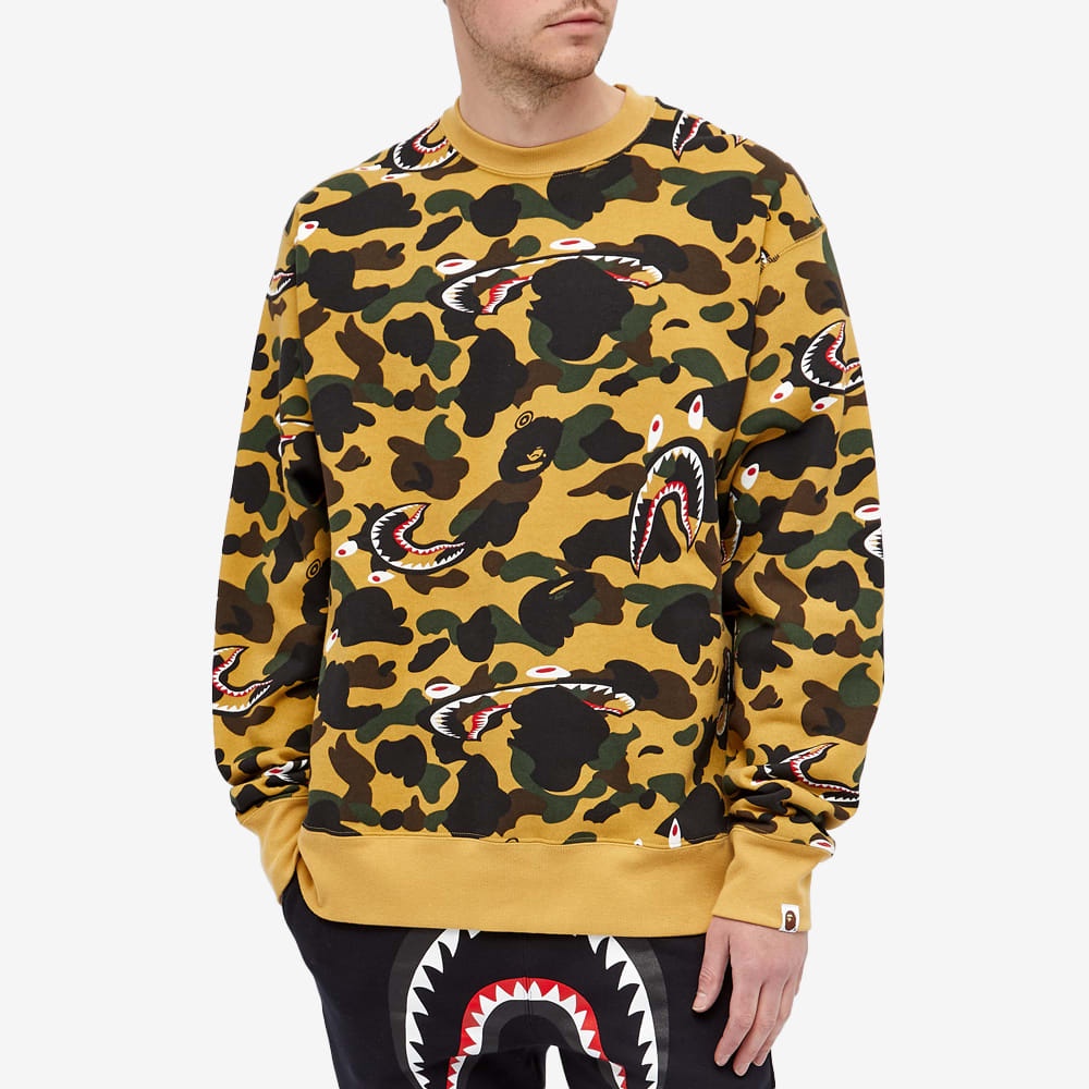 A Bathing Ape Shark 1St Camo Relaxed Crew Sweat - 4