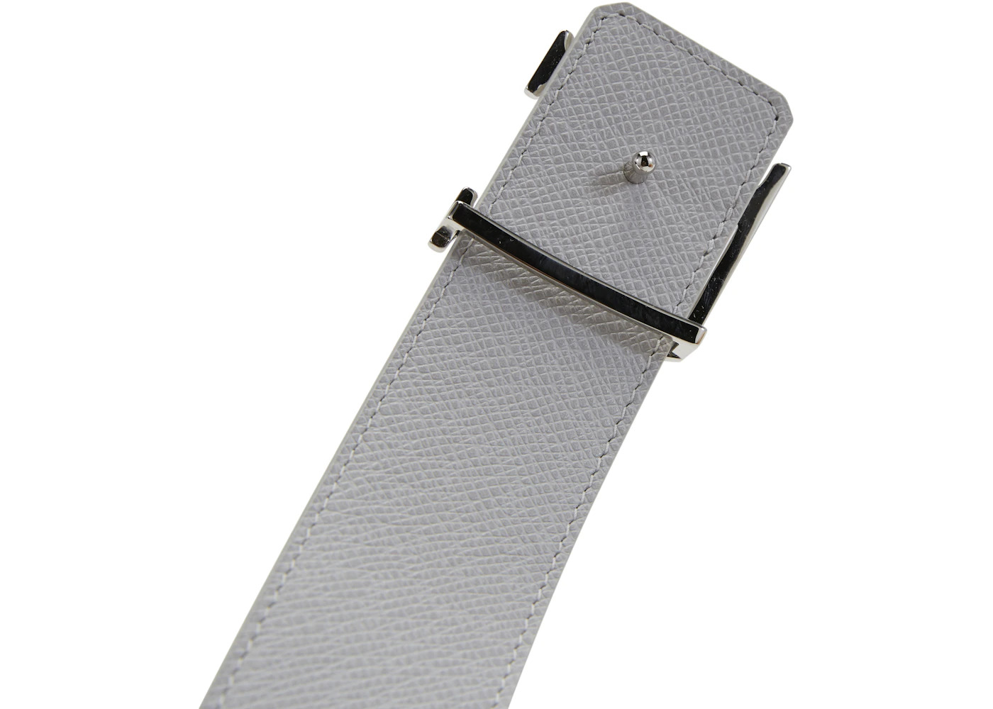 Louis Vuitton LV Initiales Reversible Belt Monogram Eclipse Taiga 40MM White - 3