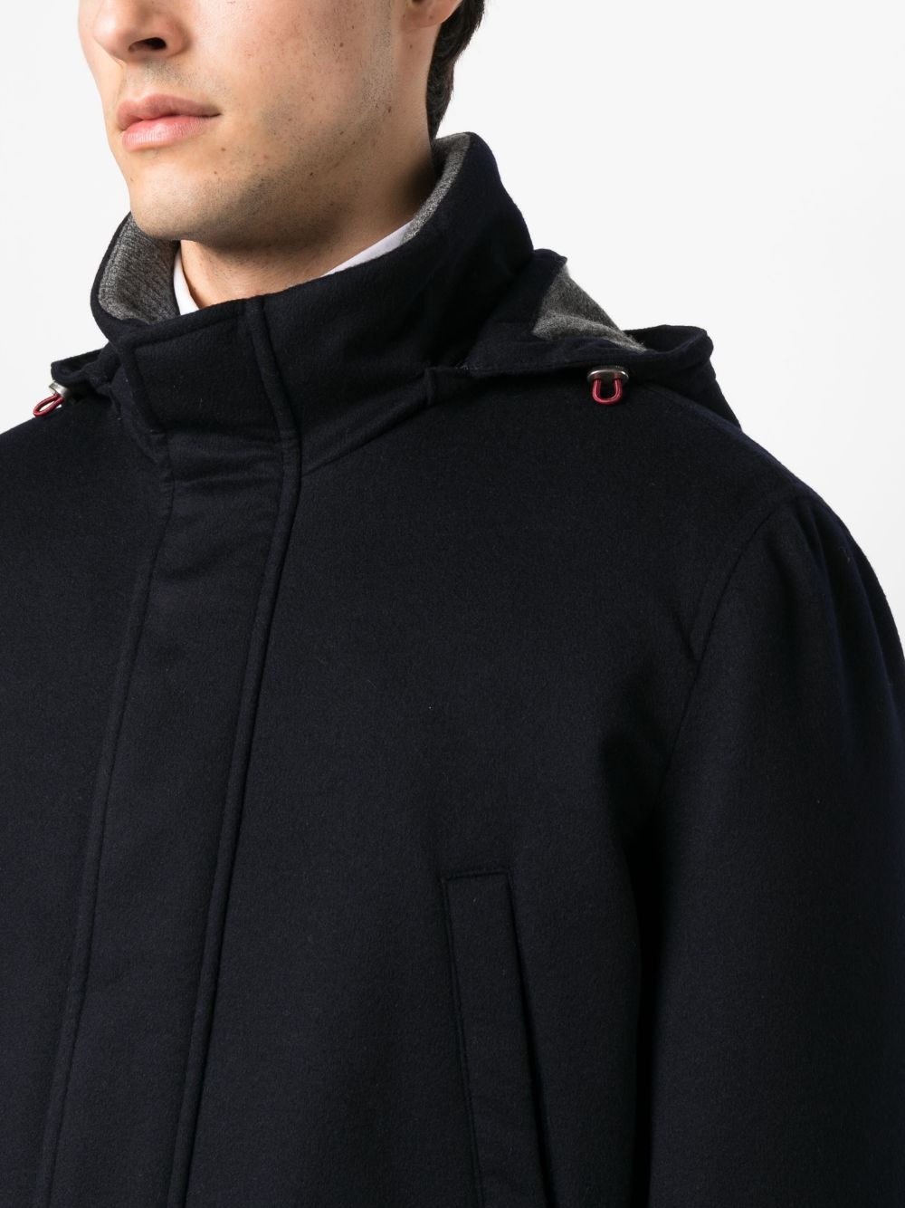 detachable hood padded coat - 5