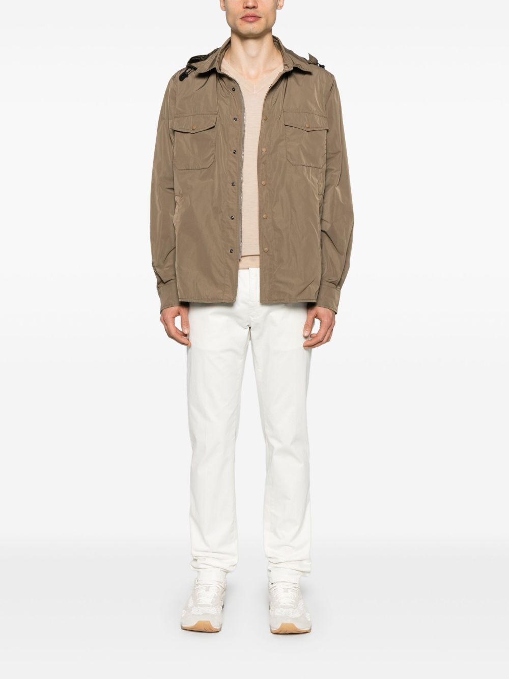 detachable-hood shirt jacket - 2
