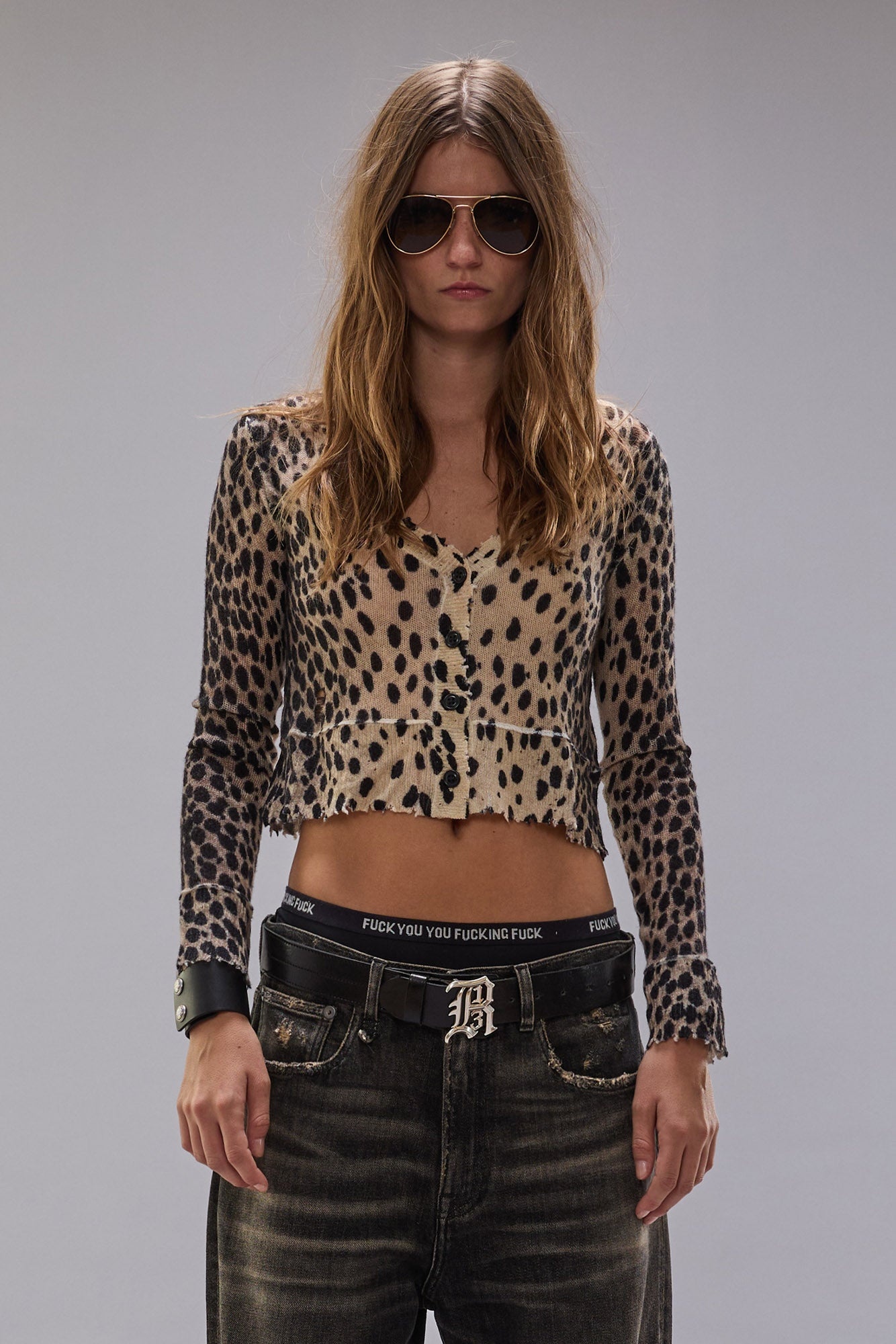CASHMERE BABY CARDIGAN - CHEETAH - 3
