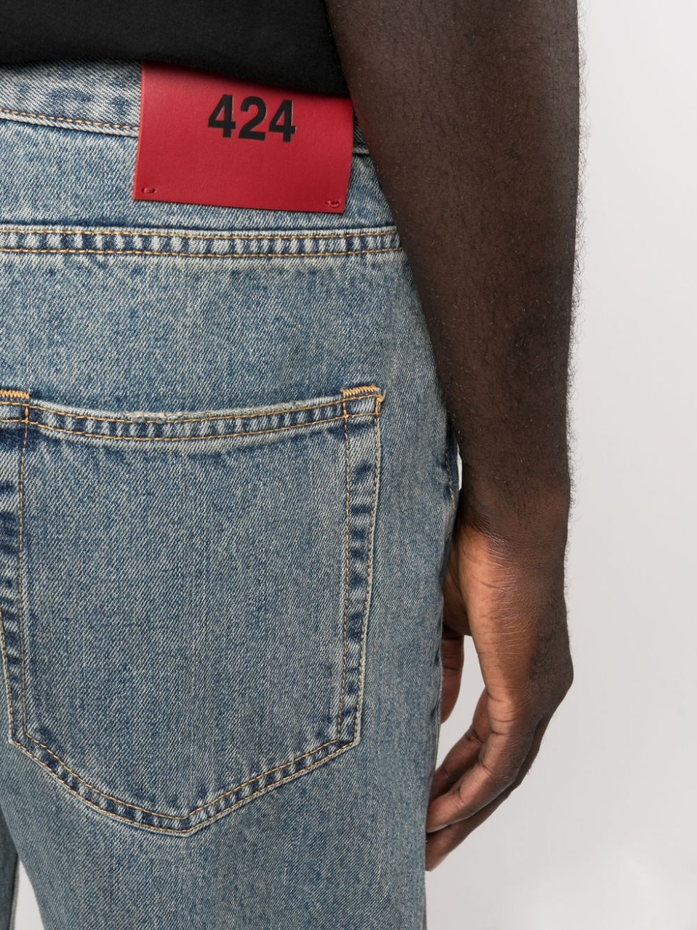 mid-rise rip-detail jeans - 5