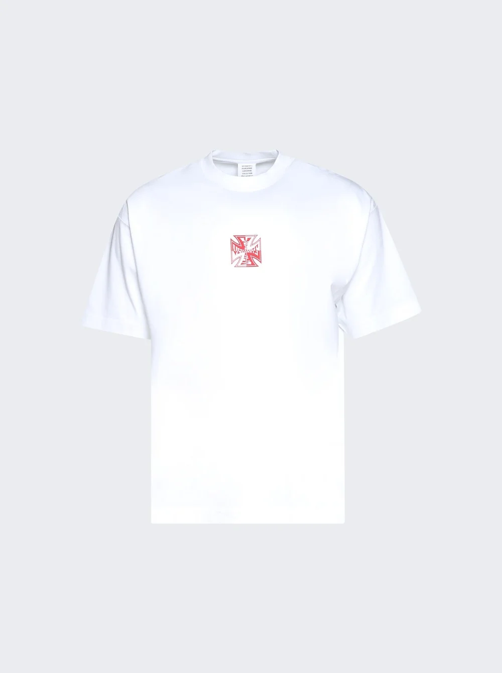 Double Biker Cross Logo Tee White - 1