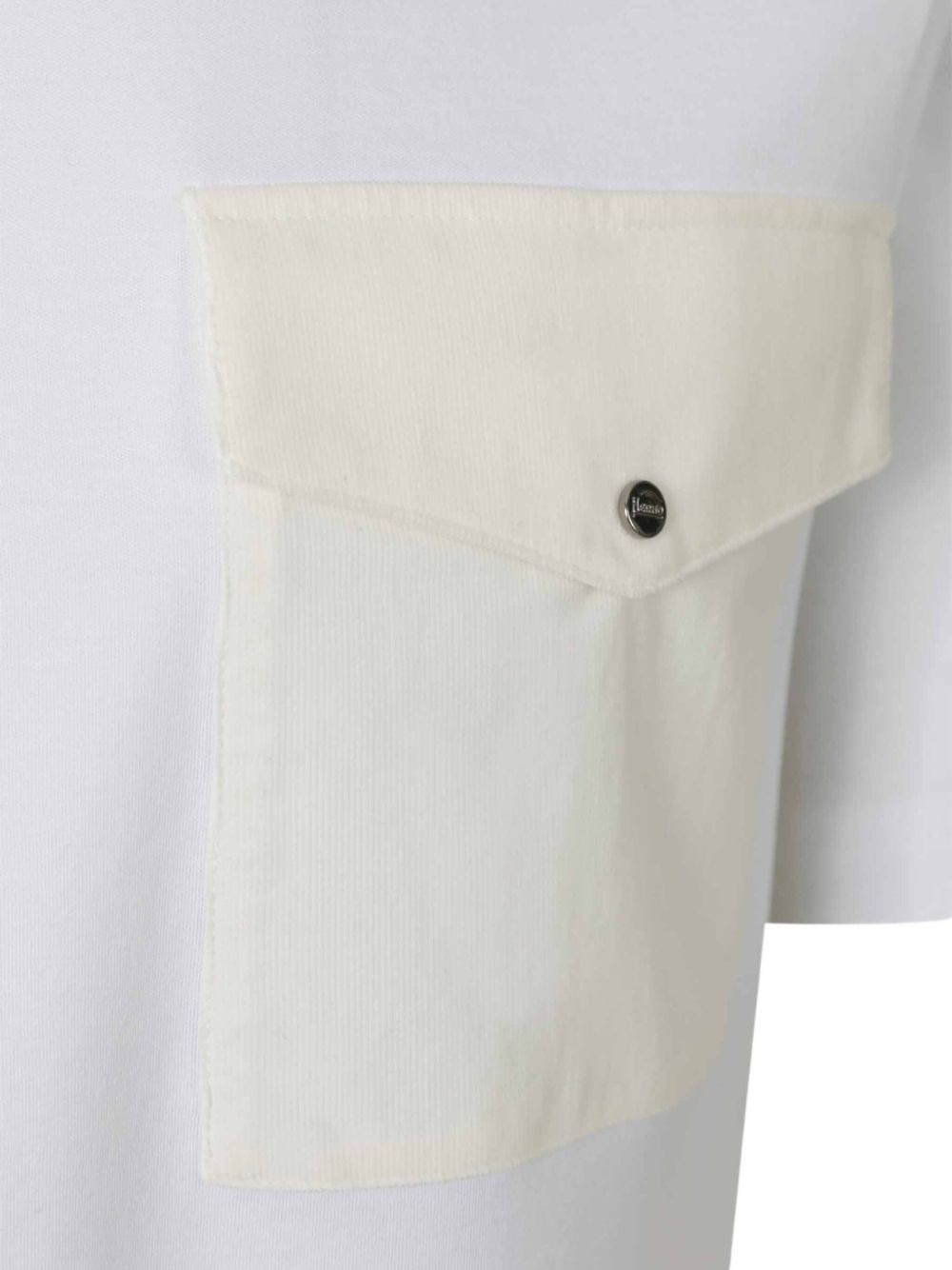 pocket-detail shoulder-panel T-shirt - 3