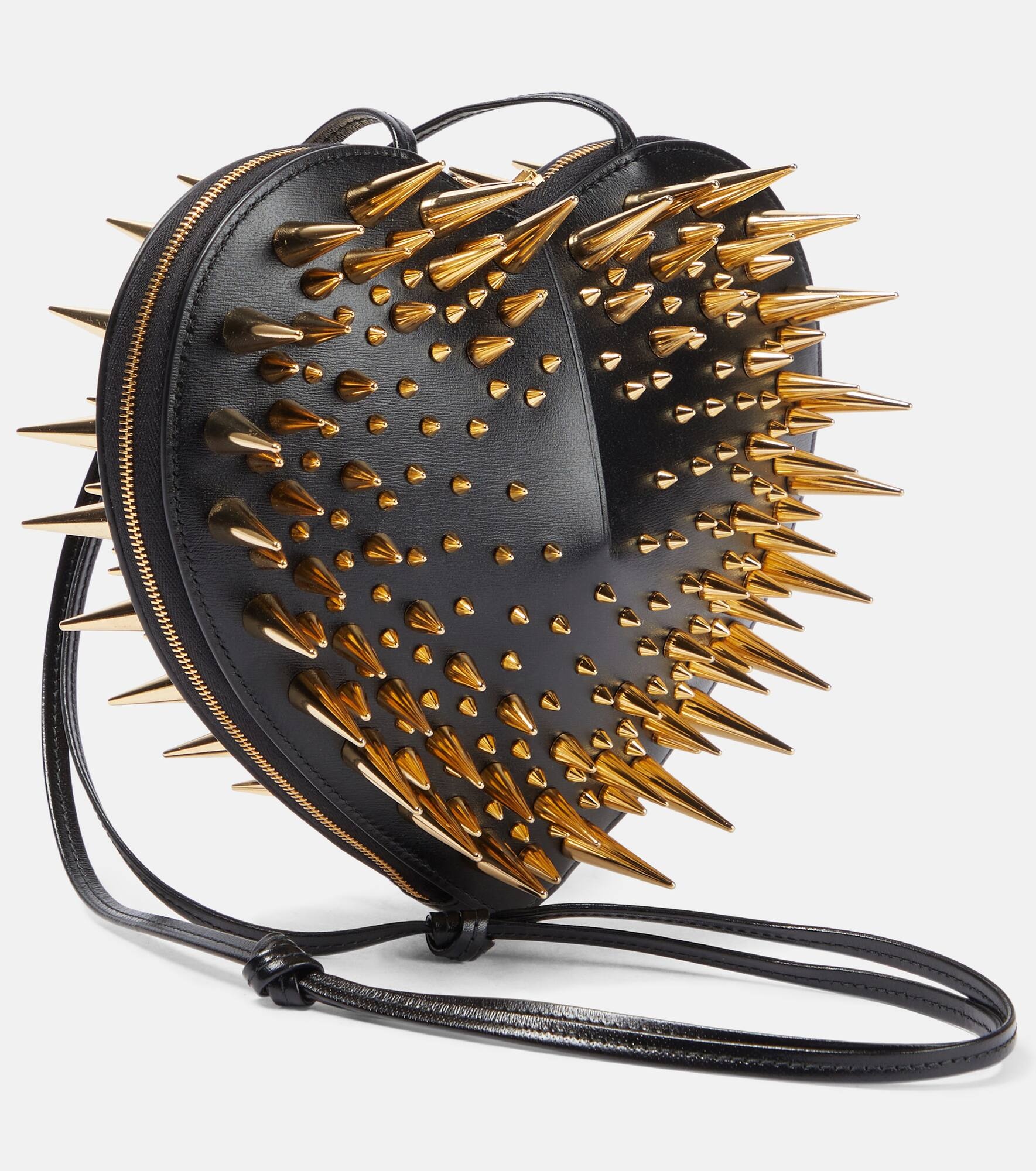 Le Coeur studded leather shoulder bag - 4