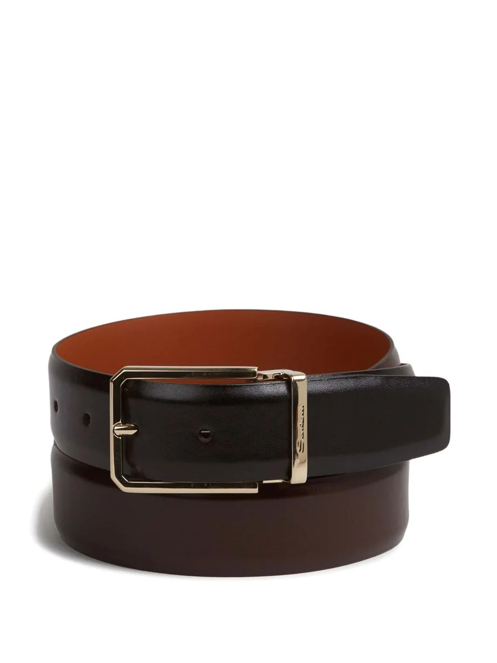 buckle leather belt - 1