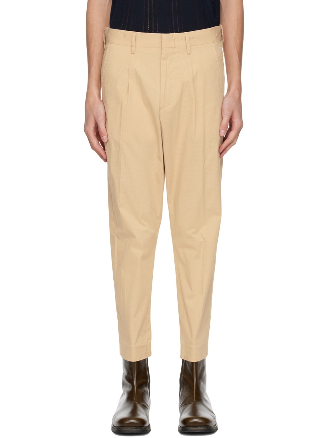 Beige Bill 1449 Trousers - 1