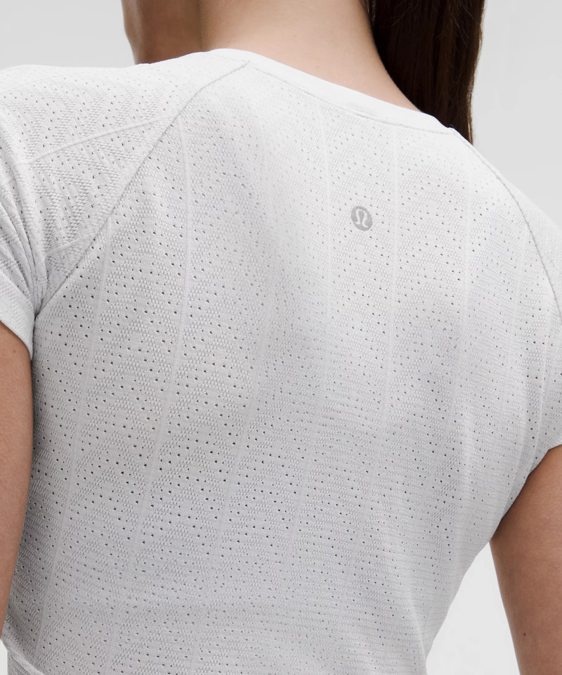 lululemon Swiftly Pointelle Cropped Short-Sleeve Shirt outlook