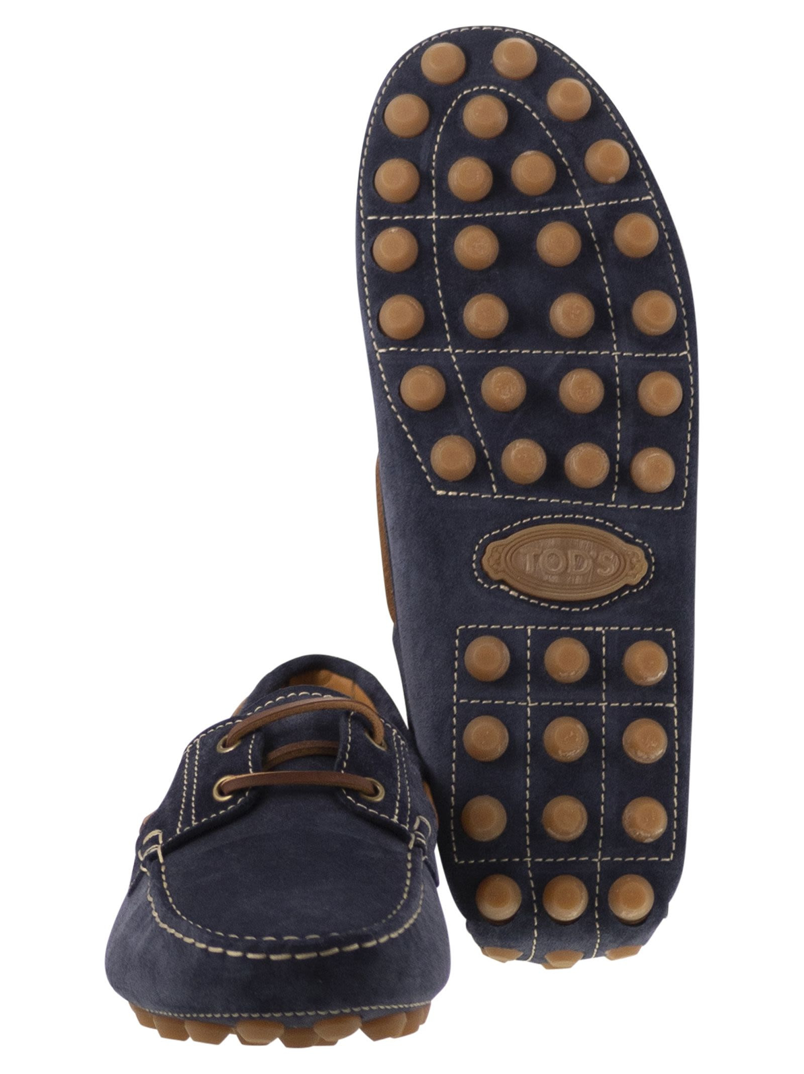 Tod's Men Rubber Bubble Suede Boat - 5