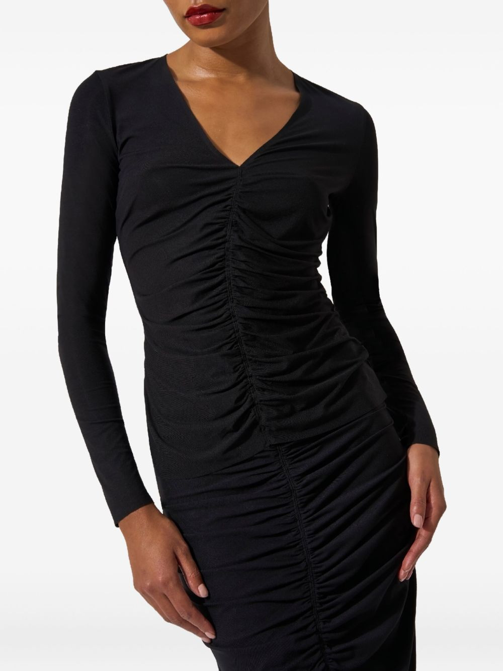 V-neck ruched top - 4