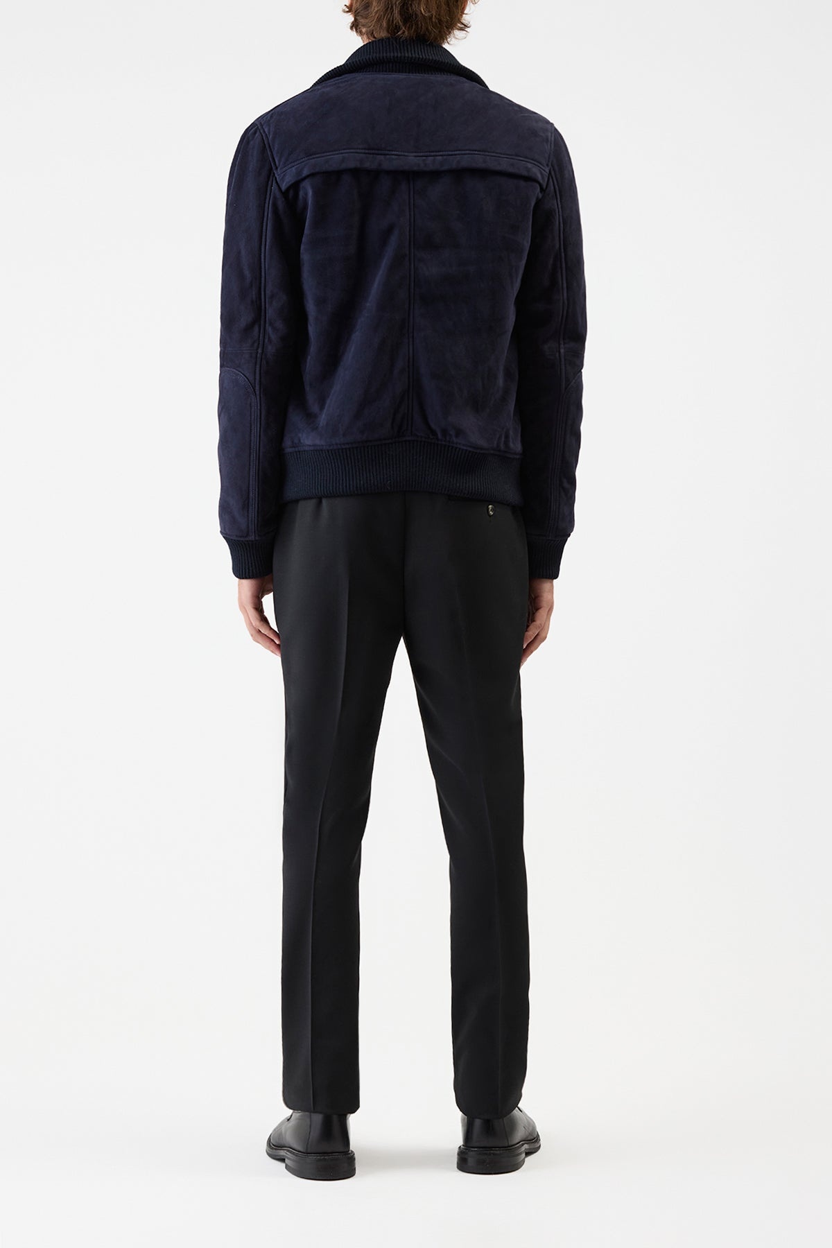 Matthieu Jacket in Dark Navy Suede - 3