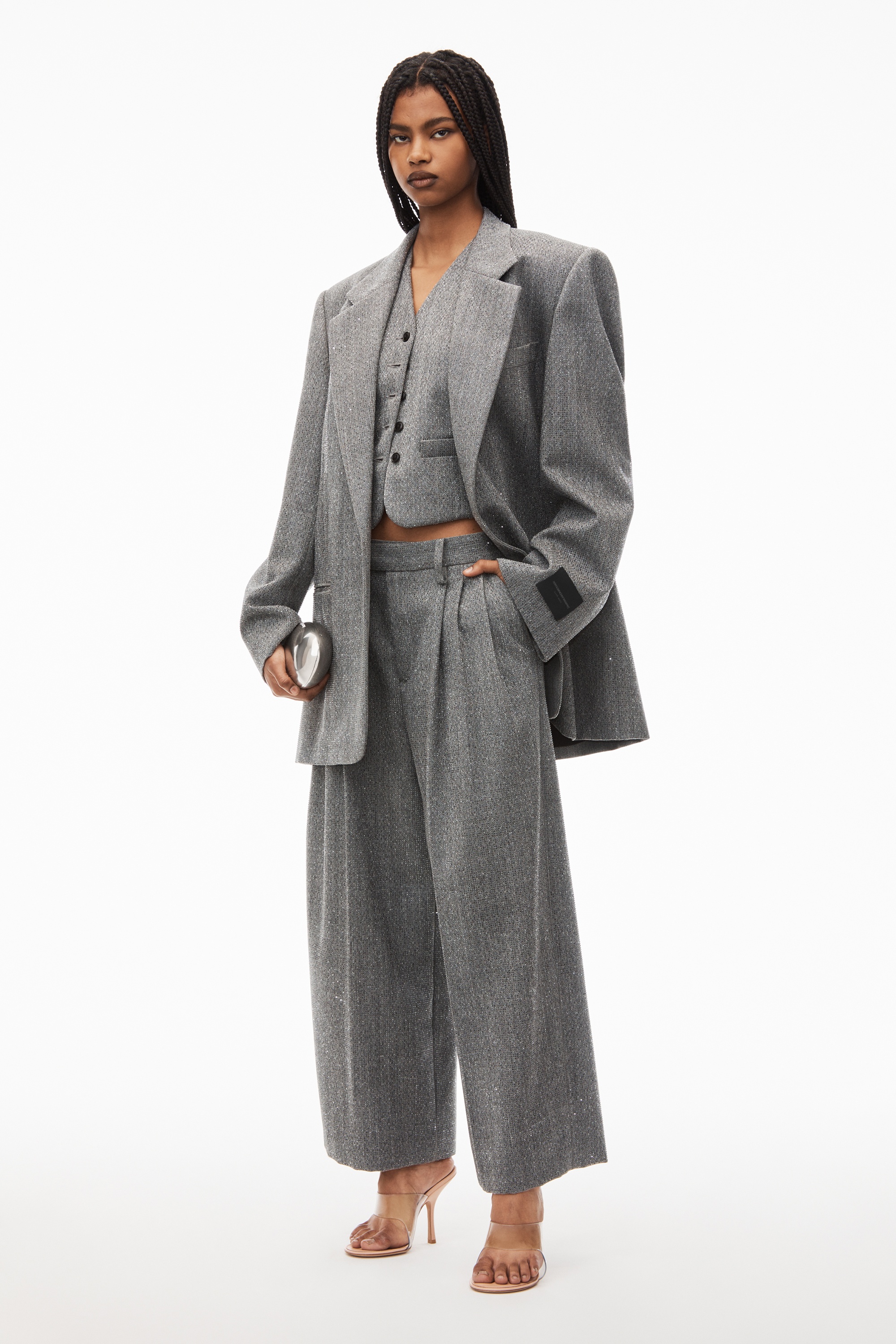 oversized blazer in herringbone tailoring - 2