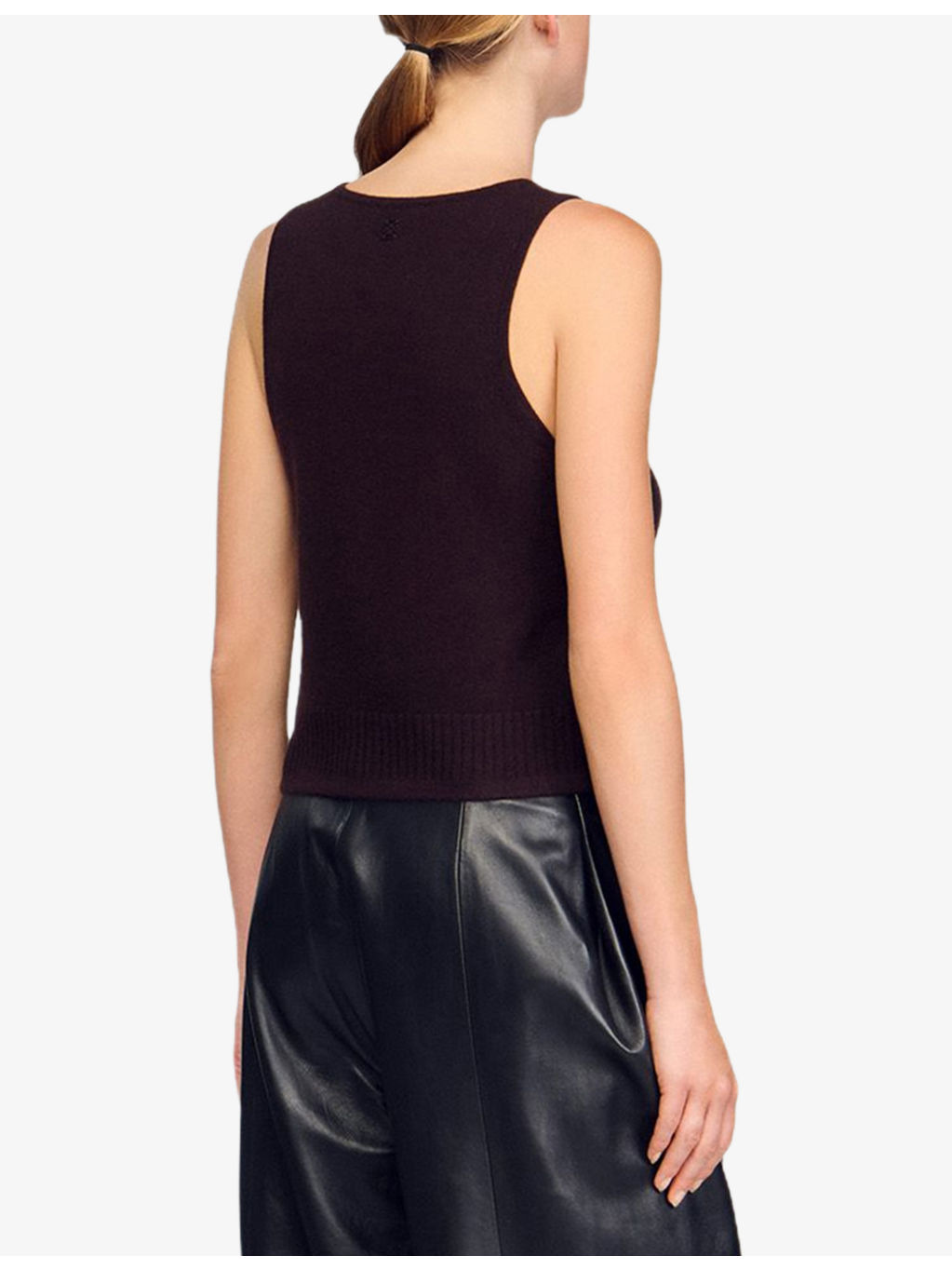 Round-Neck Sleeveless Wool And Cashmere Jumper - 4