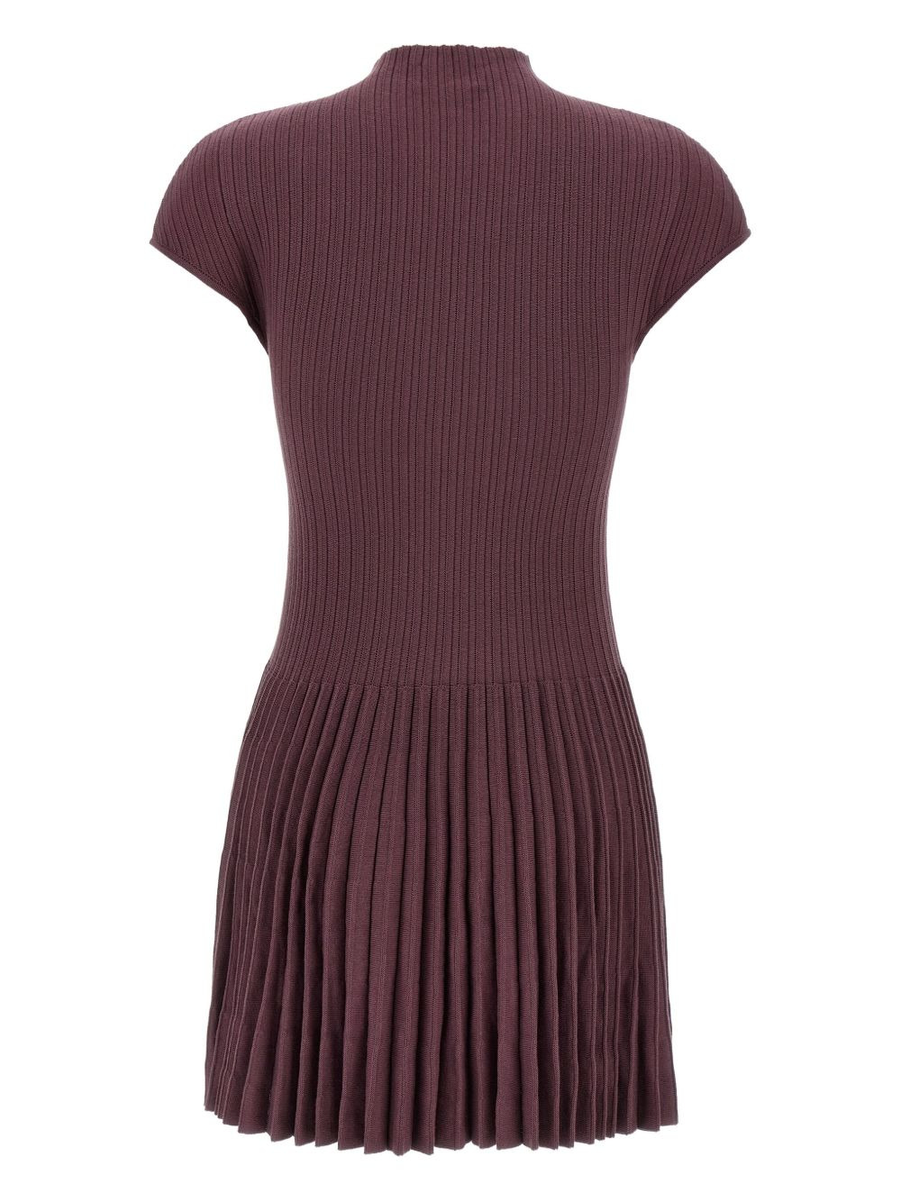 ribbed pleated mini dress - 2