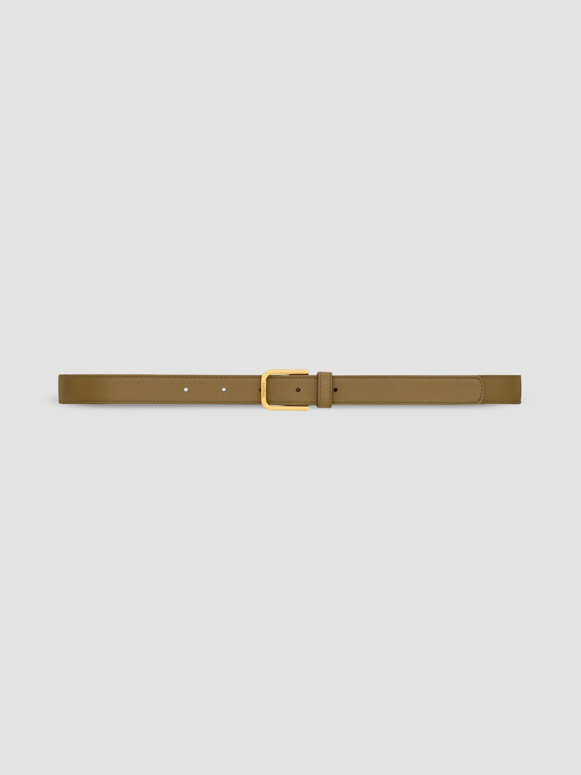 Women's Minimal Belt in Smooth Leather - Dry Lagoon - 1