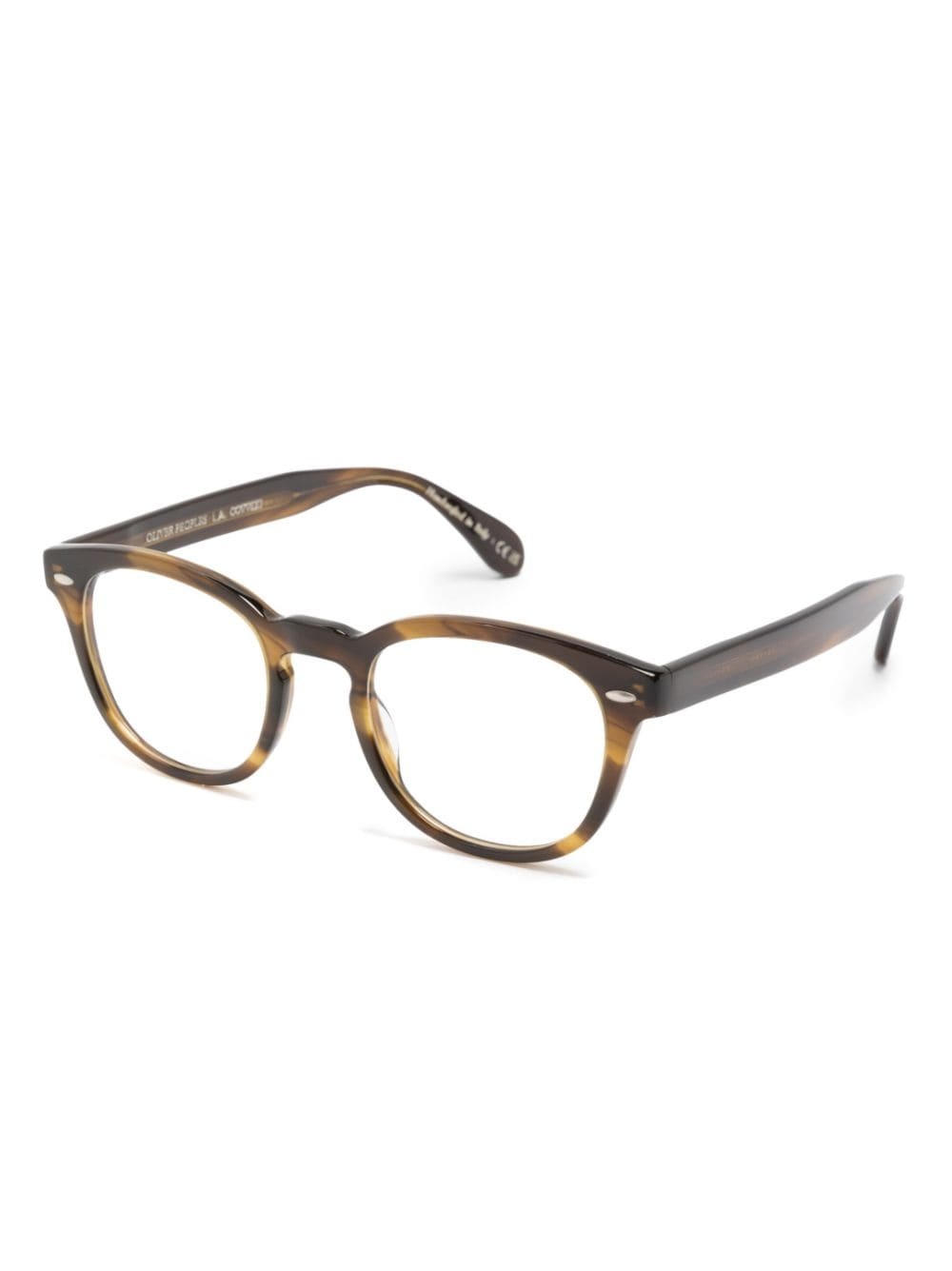 tonal-design round-frame glasses - 2