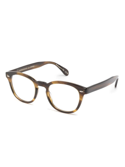 Oliver Peoples tonal-design round-frame glasses outlook