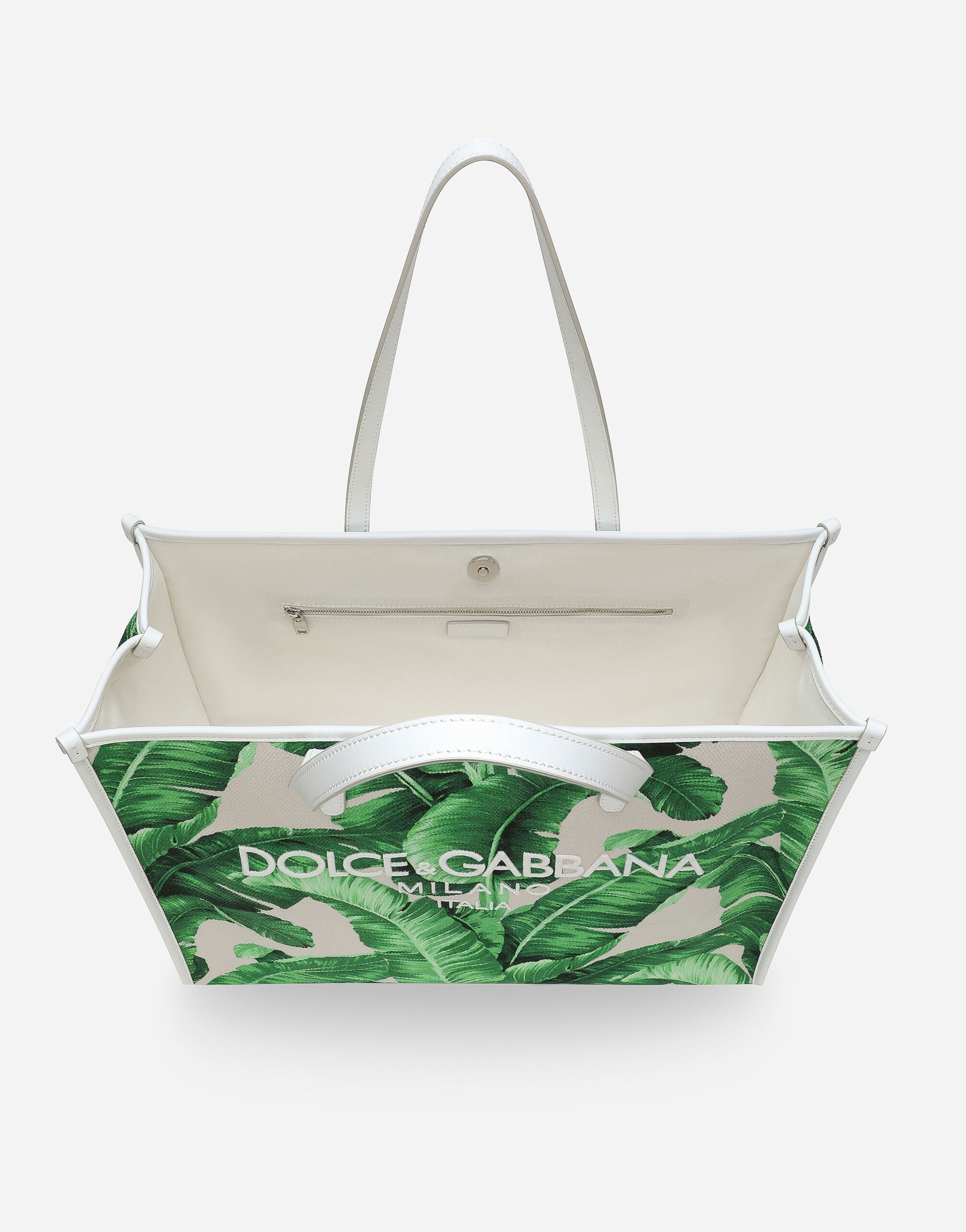Large printed canvas shopper - 4