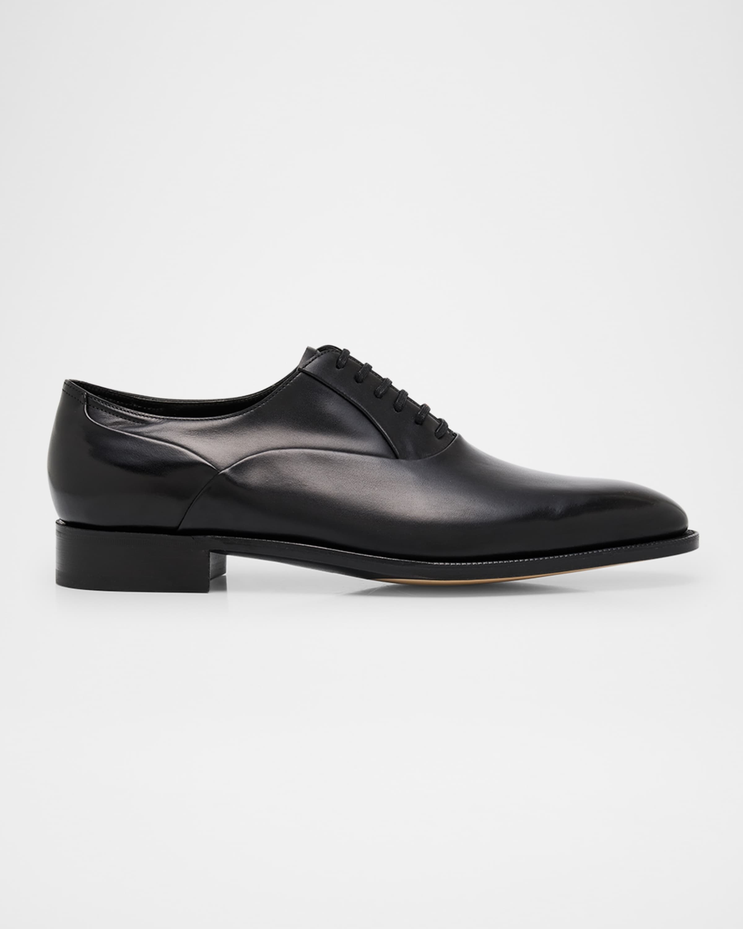 Men's Edgar Leather Oxford Derby Shoes with Shoe Tree - 1