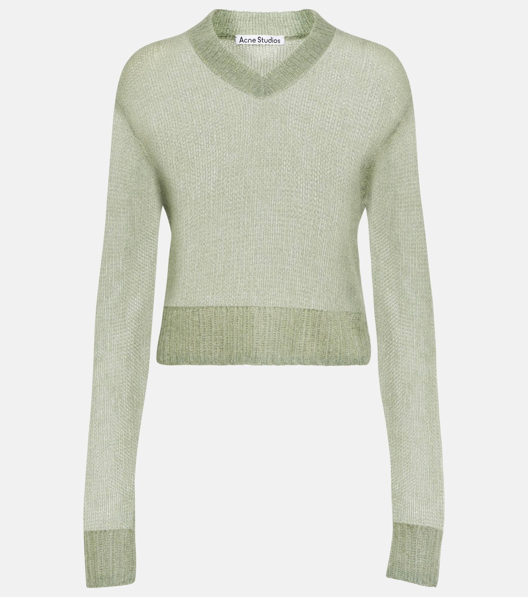 Open mohair-blend sweater - 1