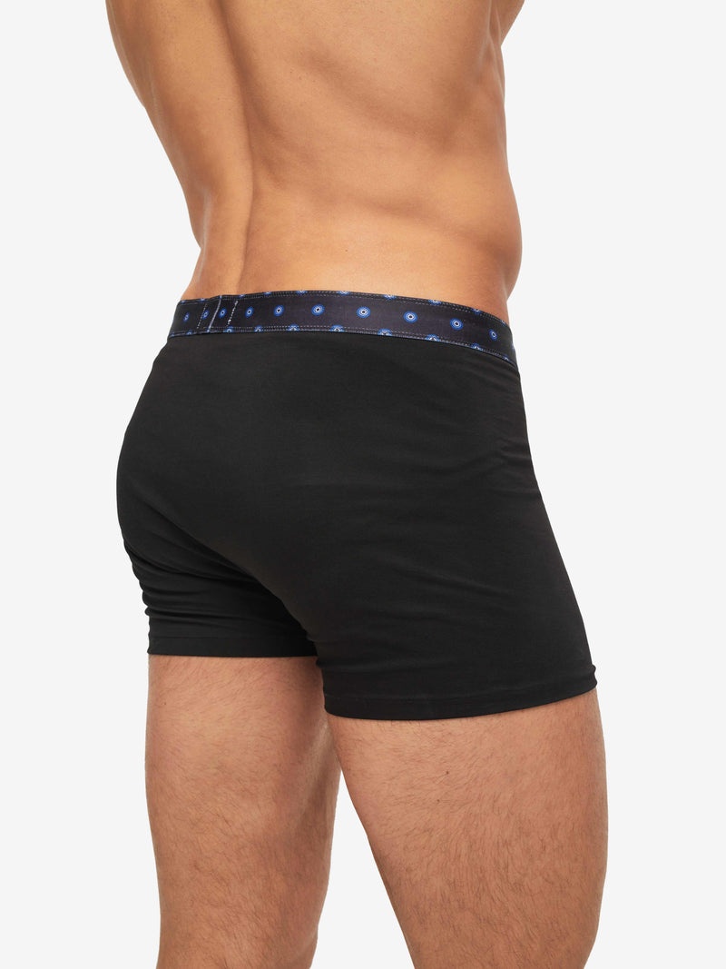 Men's Boxer Briefs Band 56 Pima Cotton Stretch Black - 7