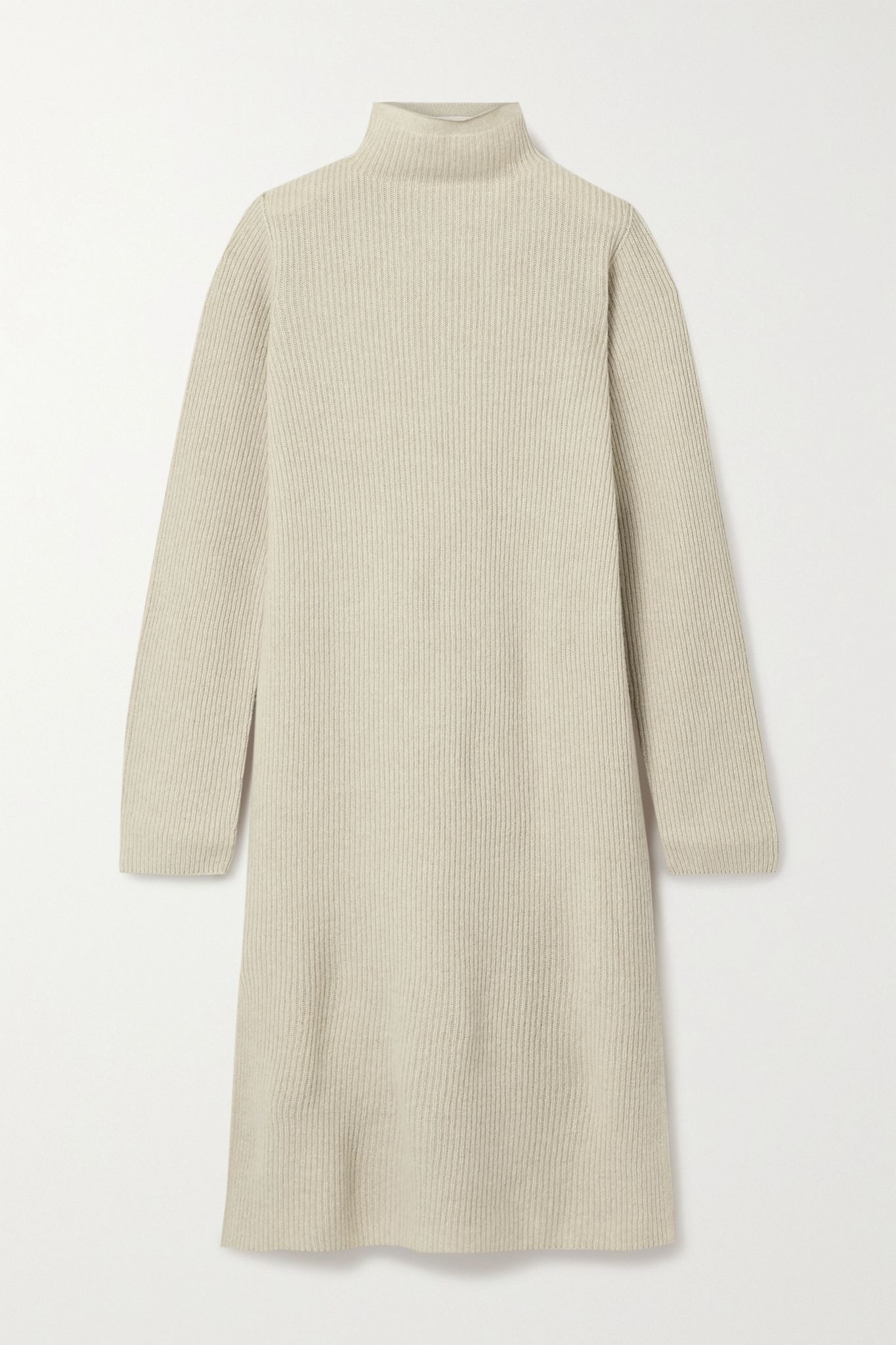 Moa ribbed wool and cashmere-blend turtleneck midi dress - 1