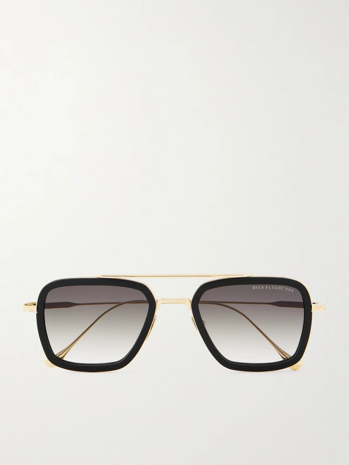 Aviator-Style Gold-Tone and Acetate Sunglasses - 1