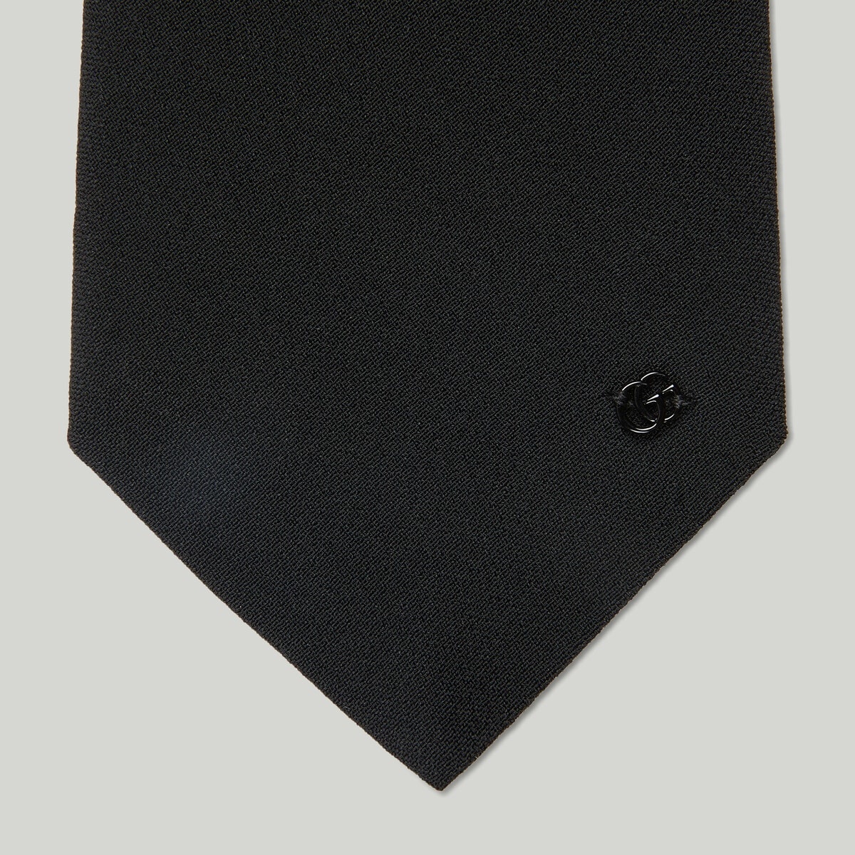 Acetate viscose tie with Double G - 3