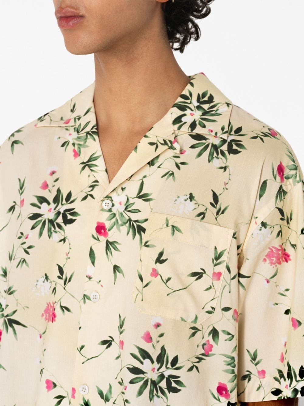 floral-print short-sleeve shirt - 7