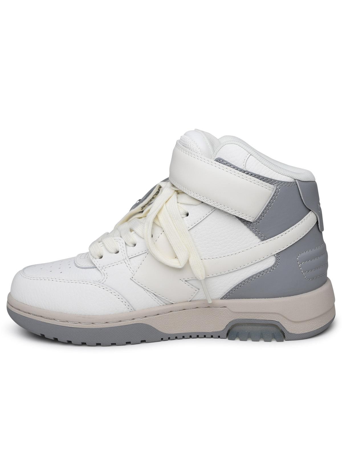 Off-White 'Out Of Office' Mid White Leather Sneakers Woman - 3