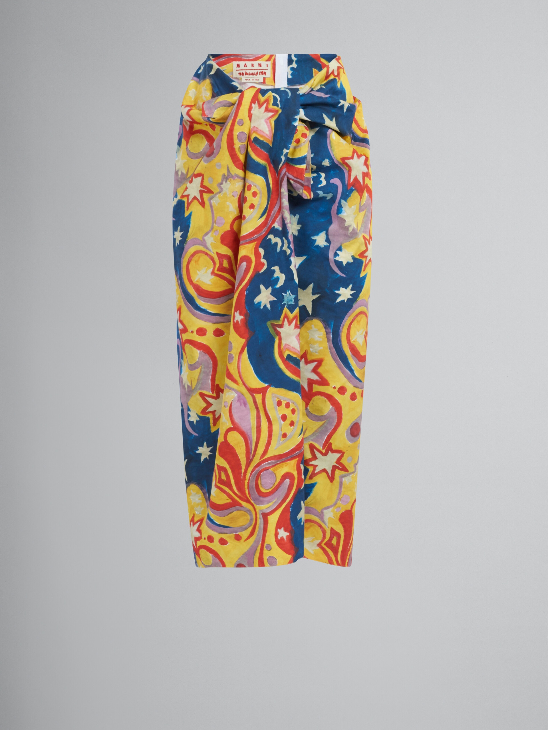MARNI X NO VACANCY INN - COTTON MIDI SKIRT WITH GALACTIC PARADISE PRINT - 1