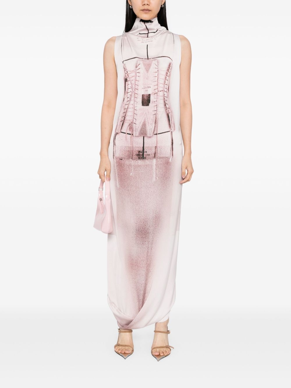 maxi bustier-print dress - 2