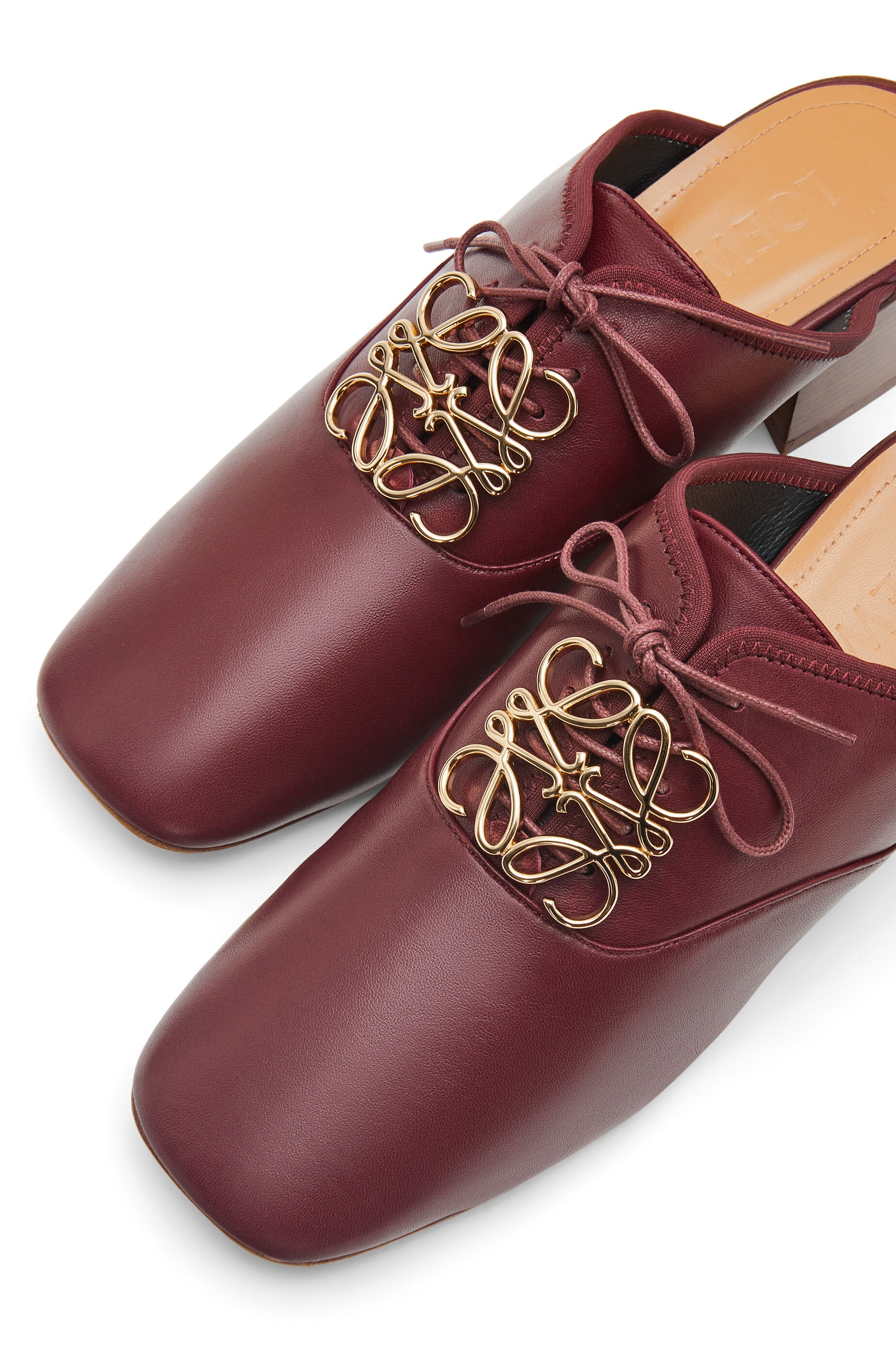 Anagram slip-on derby in lambskin - 4