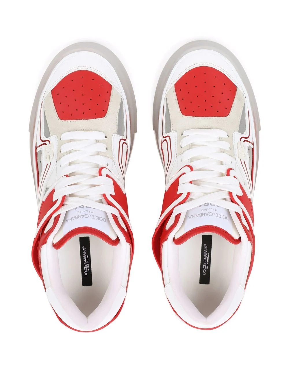 transparent cut-out sneakers - 4