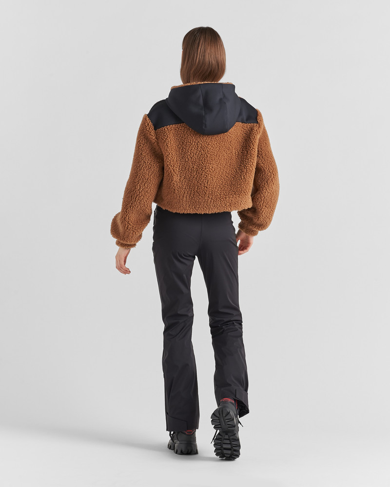Cropped double fleece jacket 5