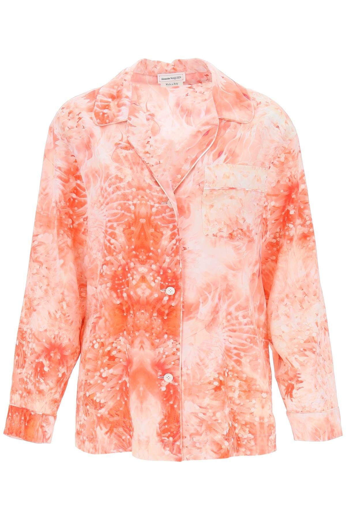 CORAL SILK SHIRT - 1