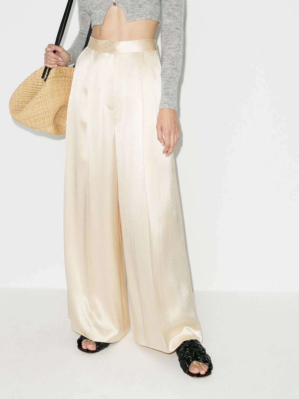 wide leg pleated trousers - 2